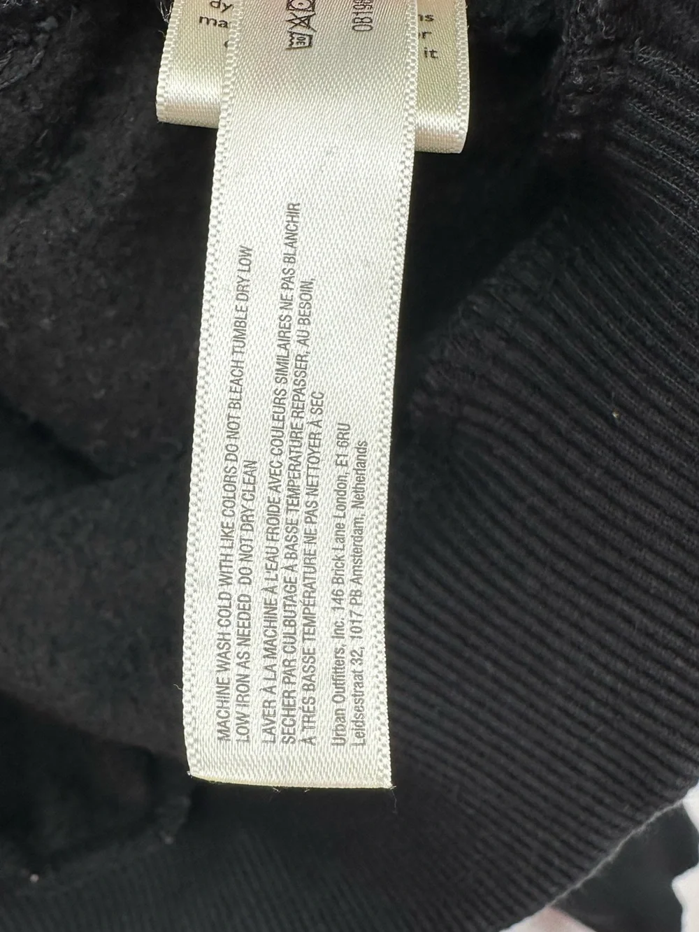 FP Movement Free People Snow Flow Hoodie Black Combo Cropped Pullover Size Small